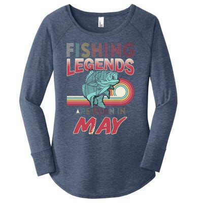 Fishing Legends Are Born In May Women's Perfect Tri Tunic Long Sleeve Shirt