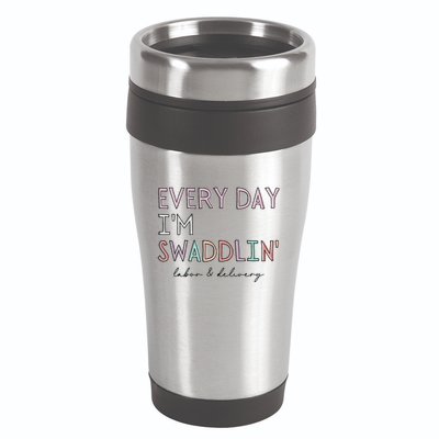Funny Labor And Delivery LD Nurse Every Day Im Swaddlin 16oz Travel Tumbler