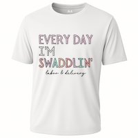 Funny Labor And Delivery LD Nurse Every Day Im Swaddlin Cooling Performance Crew T-Shirt