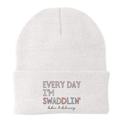 Funny Labor And Delivery LD Nurse Every Day Im Swaddlin Beanie