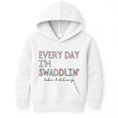 Funny Labor And Delivery LD Nurse Every Day Im Swaddlin Kids Hoodie
