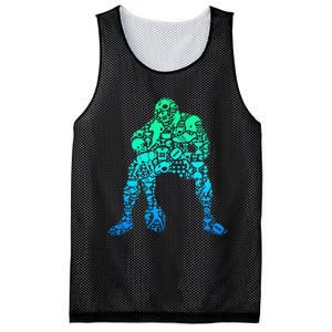 Football Lineman American Football Mesh Reversible Basketball Jersey Tank