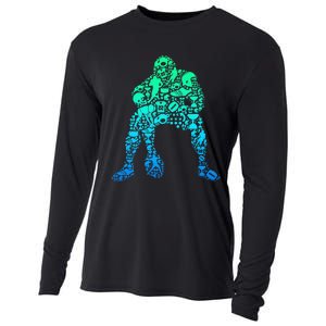 Football Lineman American Football Cooling Performance Long Sleeve Crew