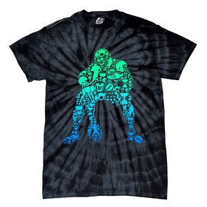 Football Lineman American Football Tie-Dye T-Shirt