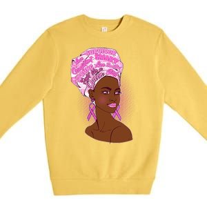 Fight Like A Queen Breast Cancer Awareness Premium Crewneck Sweatshirt