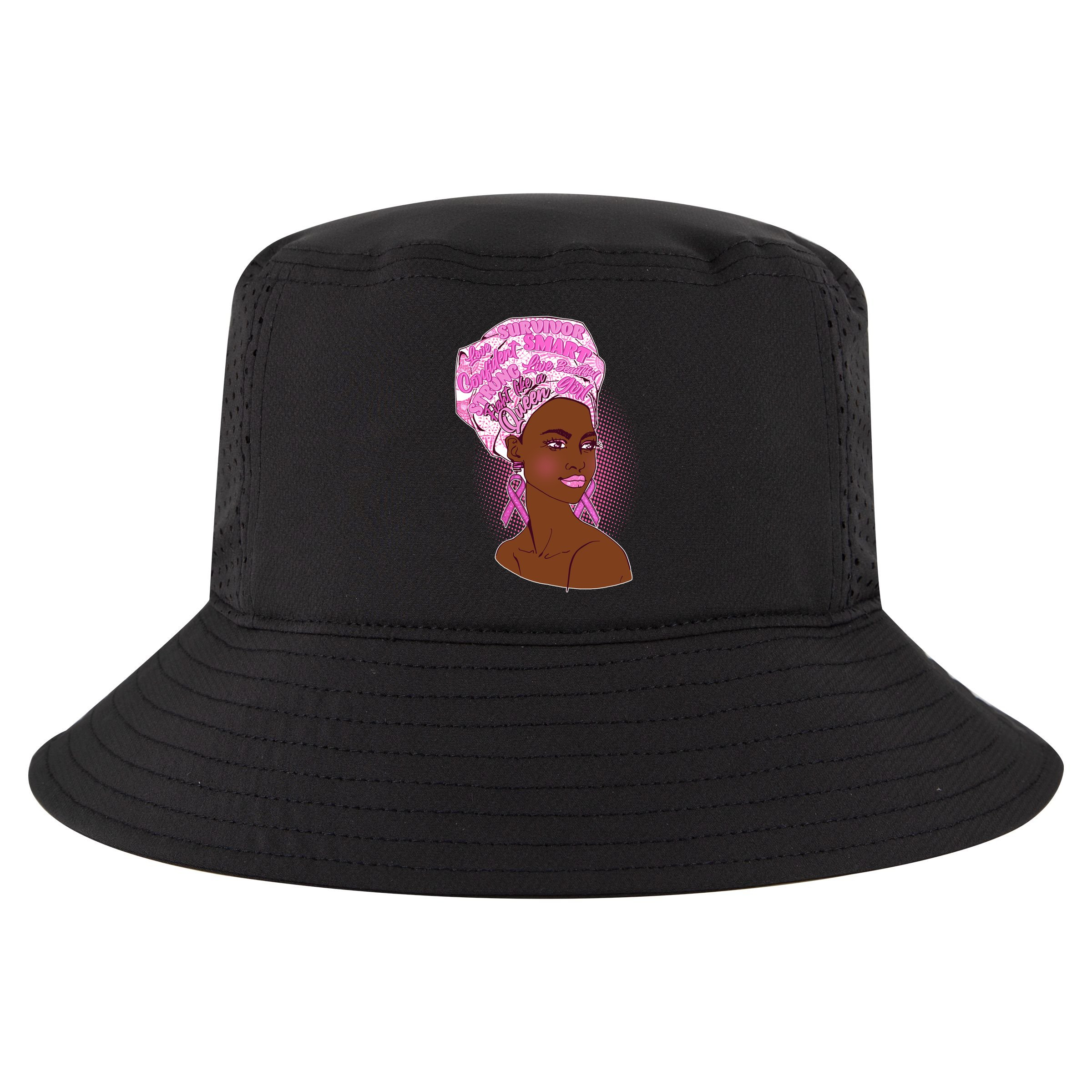 Fight Like A Queen Breast Cancer Awareness Cool Comfort Performance Bucket Hat