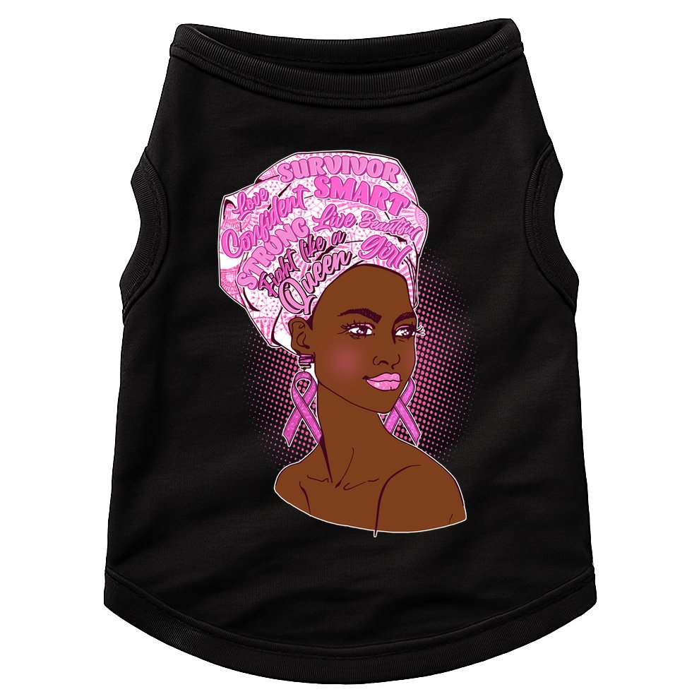 Fight Like A Queen Breast Cancer Awareness Doggie Tank