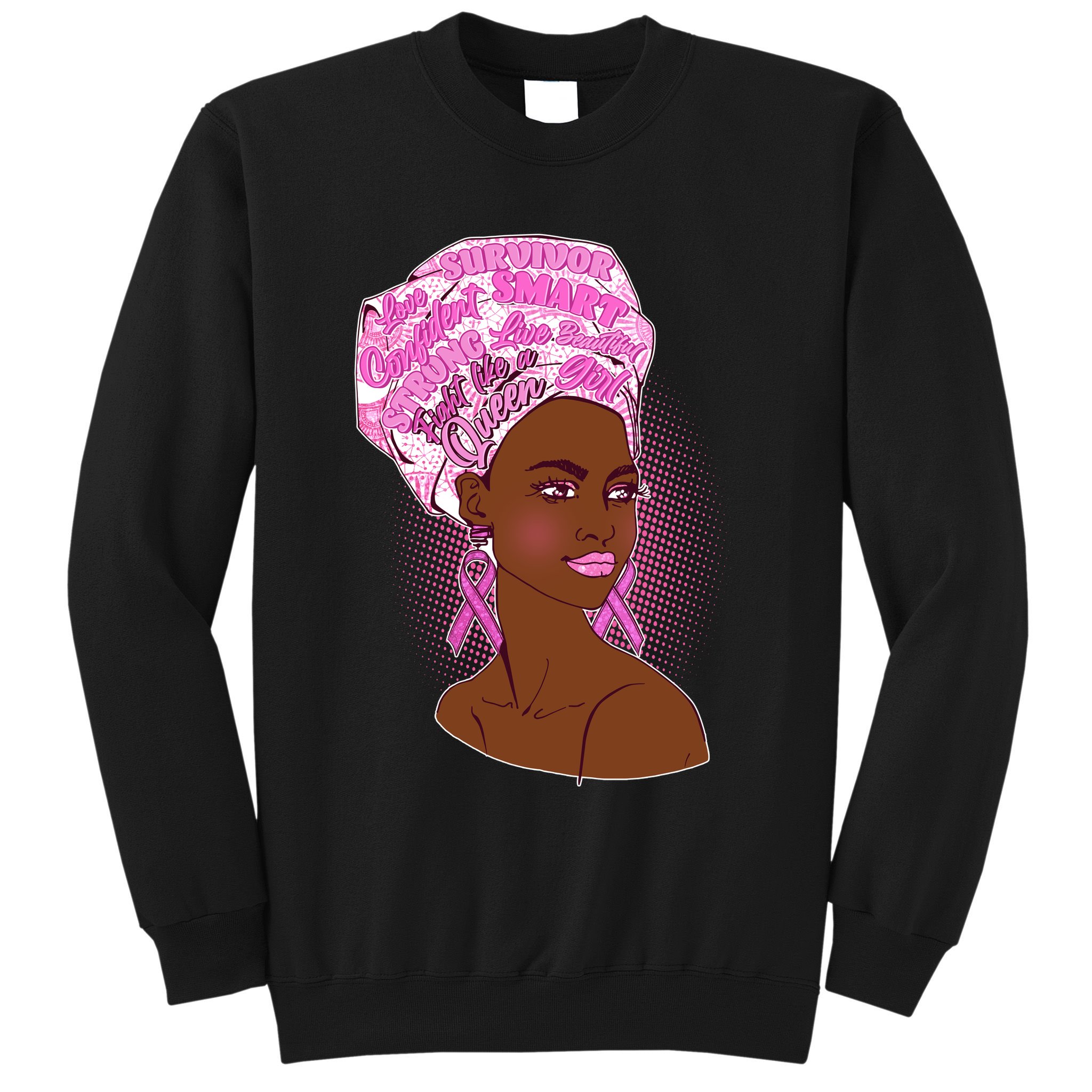 Fight Like A Queen Breast Cancer Awareness Sweatshirt