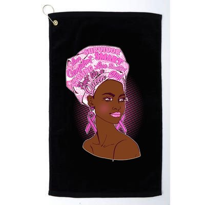 Fight Like A Queen Breast Cancer Awareness Golf Towel
