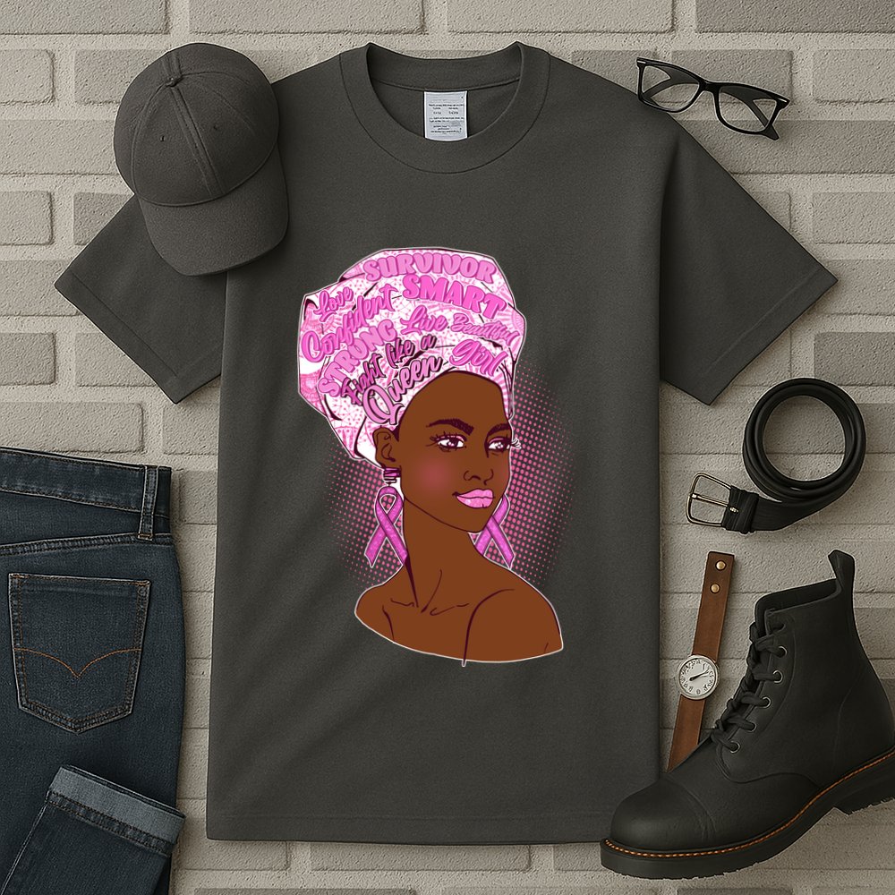 Fight Like A Queen Breast Cancer Awareness Tall T-Shirt