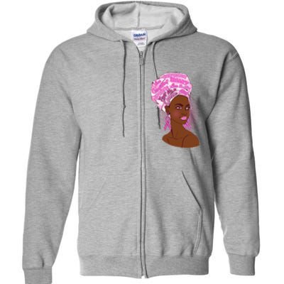 Fight Like A Queen Breast Cancer Awareness Full Zip Hoodie