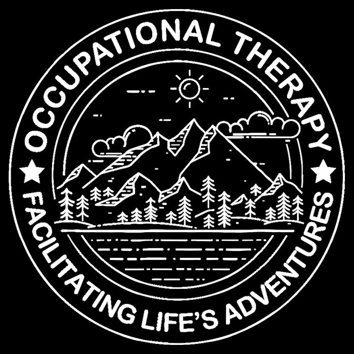 Facilitating Life's Adventures OT Occupational Therapist Drawstring Bag