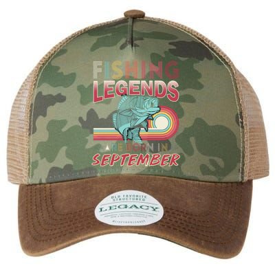 Fishing Legends Are Born In September Legacy Tie Dye Trucker Hat