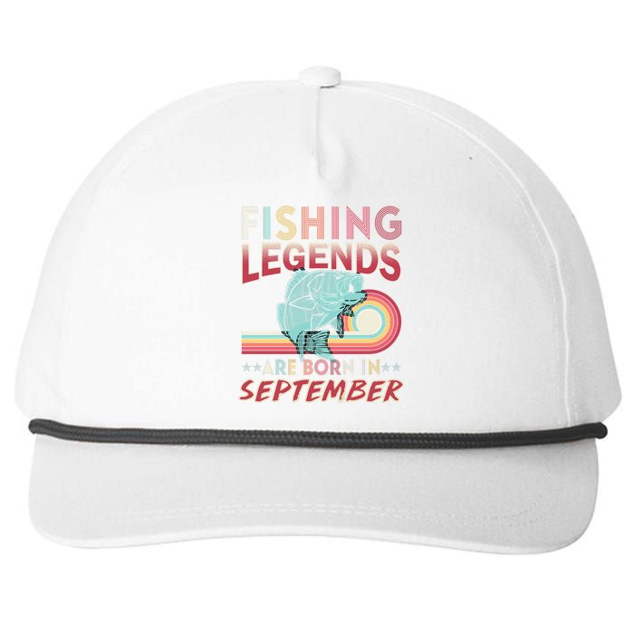 Fishing Legends Are Born In September Snapback Five-Panel Rope Hat