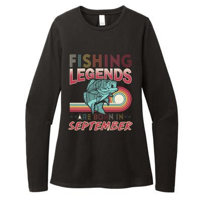 Fishing Legends Are Born In September Womens CVC Long Sleeve Shirt