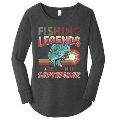 Fishing Legends Are Born In September Women's Perfect Tri Tunic Long Sleeve Shirt