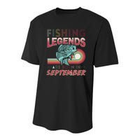 Fishing Legends Are Born In September Youth Performance Sprint T-Shirt