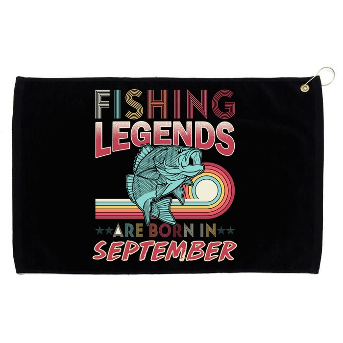 Fishing Legends Are Born In September Grommeted Golf Towel