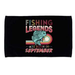 Fishing Legends Are Born In September Microfiber Hand Towel