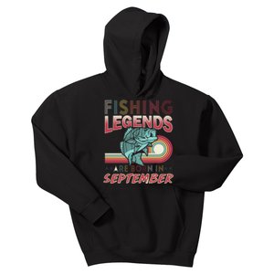 Fishing Legends Are Born In September Kids Hoodie