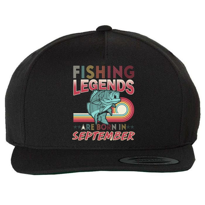 Fishing Legends Are Born In September Wool Snapback Cap