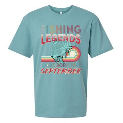 Fishing Legends Are Born In September Sueded Cloud Jersey T-Shirt