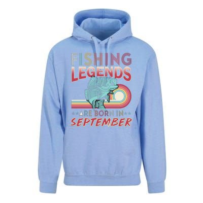 Fishing Legends Are Born In September Unisex Surf Hoodie