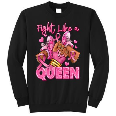 Fight Like A Queen Breast Cancer Support Awareness Sweatshirt