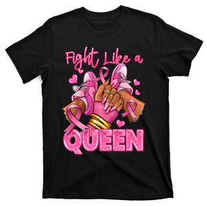 Fight Like A Queen Breast Cancer Support Awareness T-Shirt