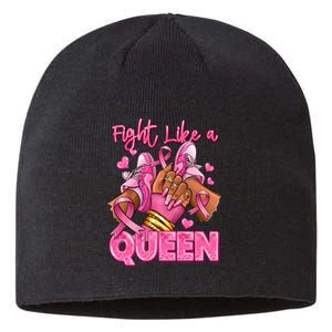 Fight Like A Queen Breast Cancer Support Awareness Sustainable Beanie