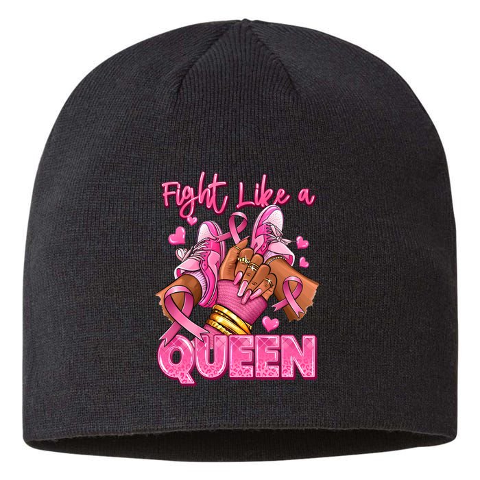 Fight Like A Queen Breast Cancer Support Awareness Sustainable Beanie