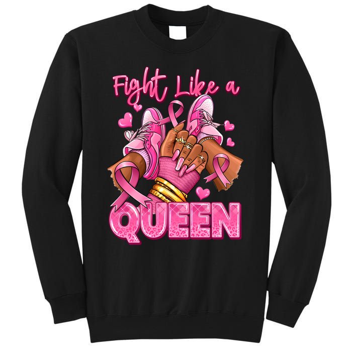 Fight Like A Queen Breast Cancer Support Awareness Tall Sweatshirt