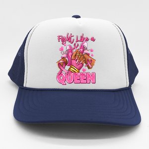 Fight Like A Queen Breast Cancer Support Awareness Trucker Hat