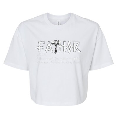 Fathor Like A Dad Just Way Mightier Fathers Day Viking Cute Bella+Canvas Jersey Crop Tee