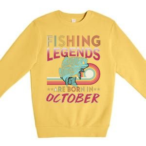 Fishing Legends Are Born In October Premium Crewneck Sweatshirt