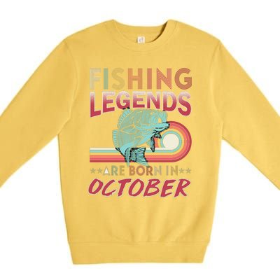 Fishing Legends Are Born In October Premium Crewneck Sweatshirt