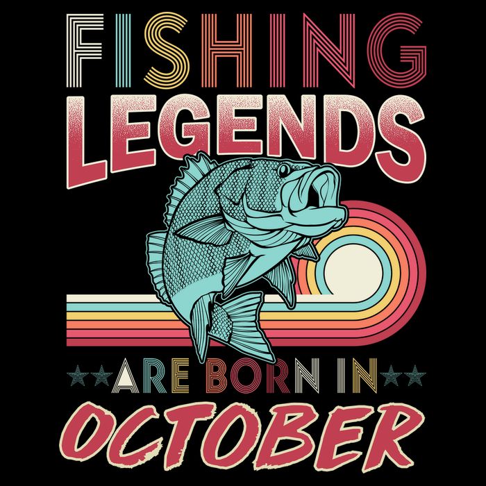 Fishing Legends Are Born In October Tall T-Shirt