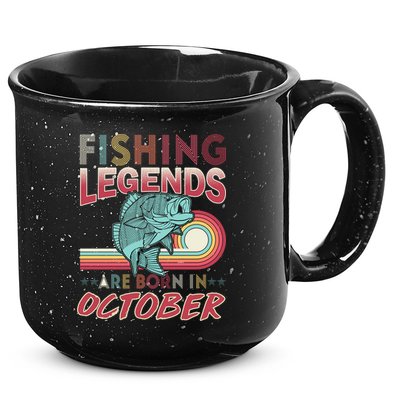 Fishing Legends Are Born In October 15oz Campfire Ceramic Mug