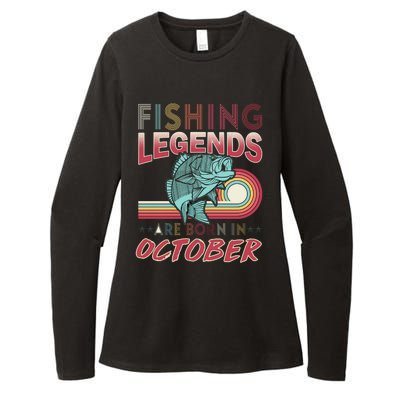 Fishing Legends Are Born In October Womens CVC Long Sleeve Shirt