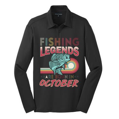 Fishing Legends Are Born In October Silk Touch Performance Long Sleeve Polo