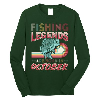 Fishing Legends Are Born In October Long Sleeve Shirt