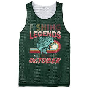 Fishing Legends Are Born In October Mesh Reversible Basketball Jersey Tank