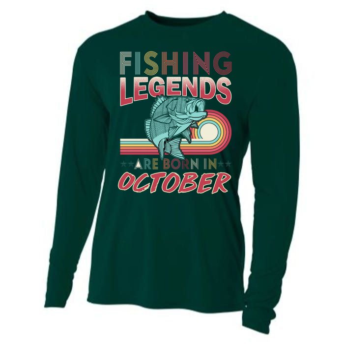 Fishing Legends Are Born In October Cooling Performance Long Sleeve Crew