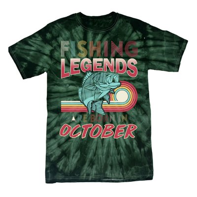 Fishing Legends Are Born In October Tie-Dye T-Shirt