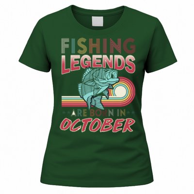 Fishing Legends Are Born In October Women's T-Shirt