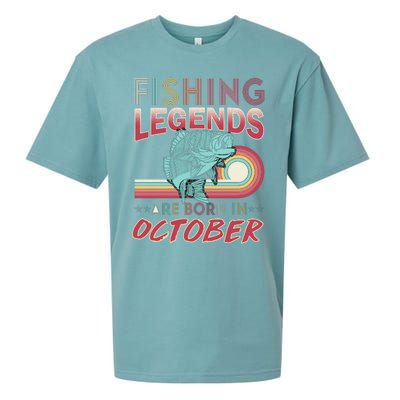 Fishing Legends Are Born In October Sueded Cloud Jersey T-Shirt