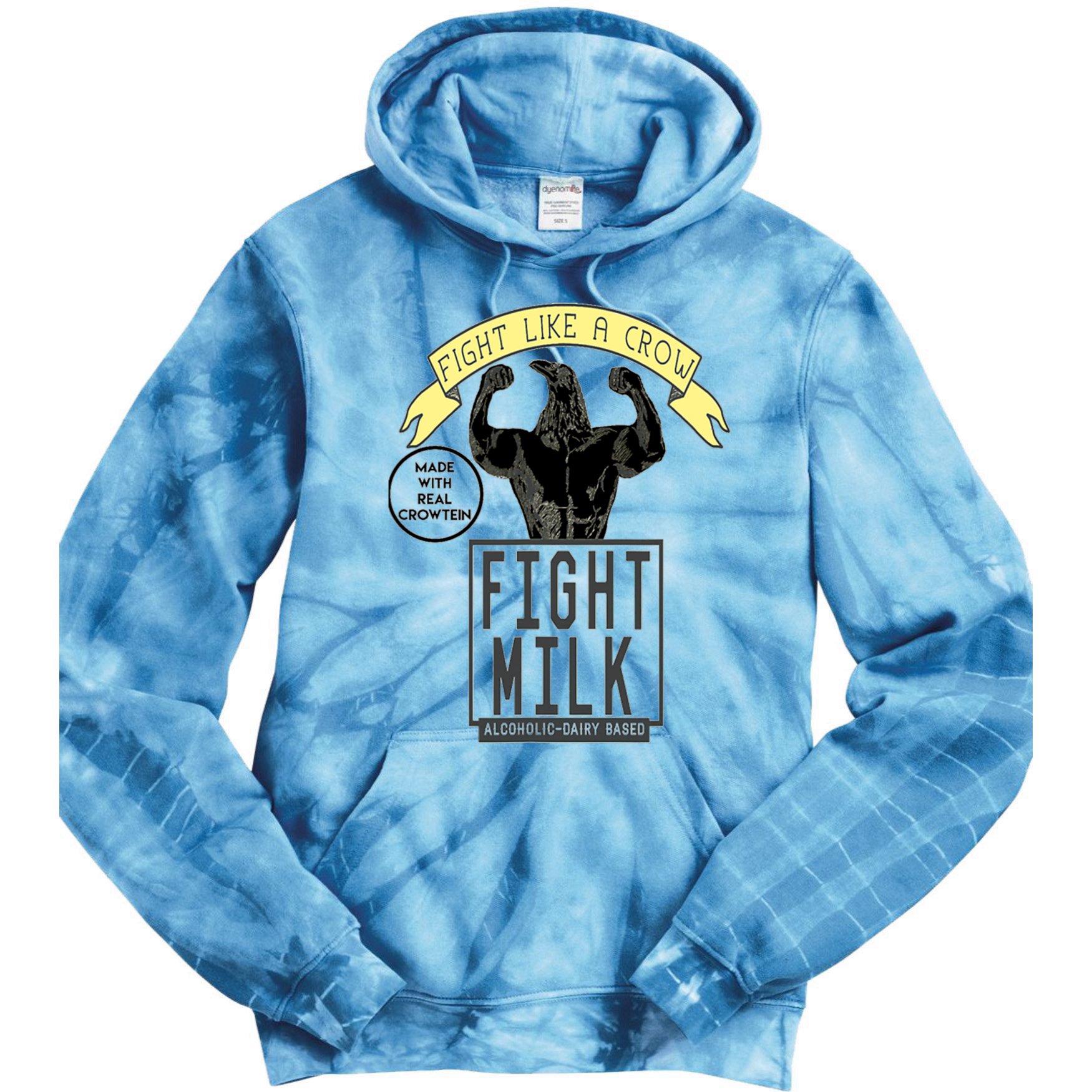 Fight Like A Crow Milk Tie Dye Hoodie