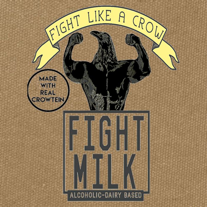 Fight Like A Crow Milk Cotton Canvas Backpack