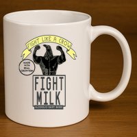 Fight Like A Crow Milk 11oz C Handle Ceramic Mug