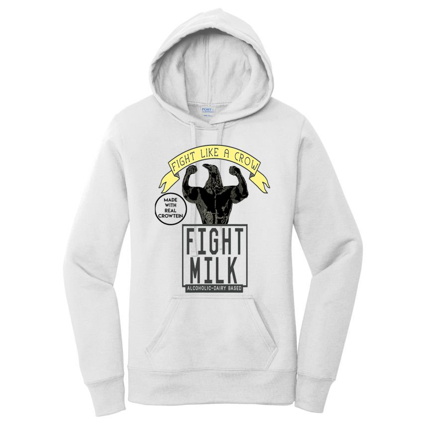 Fight Like A Crow Milk Women's Pullover Hoodie